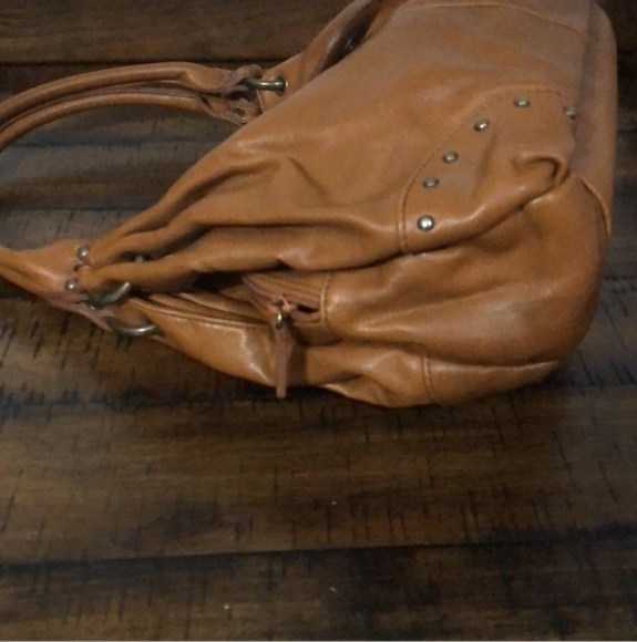 Nine West Brown Hobo Bag with Stud Accents Like New - Picture 6 of 9